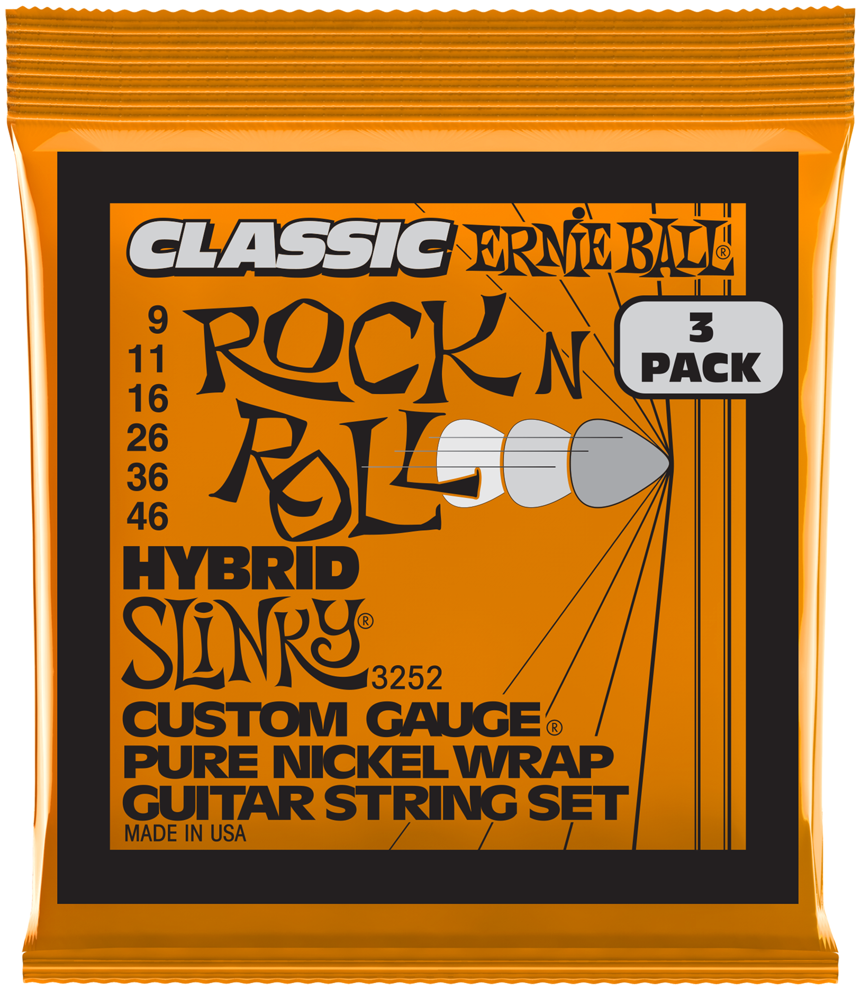 EB3252 Slinky Rock'N'Roll, Hybrid 09-46, 3er-Pack