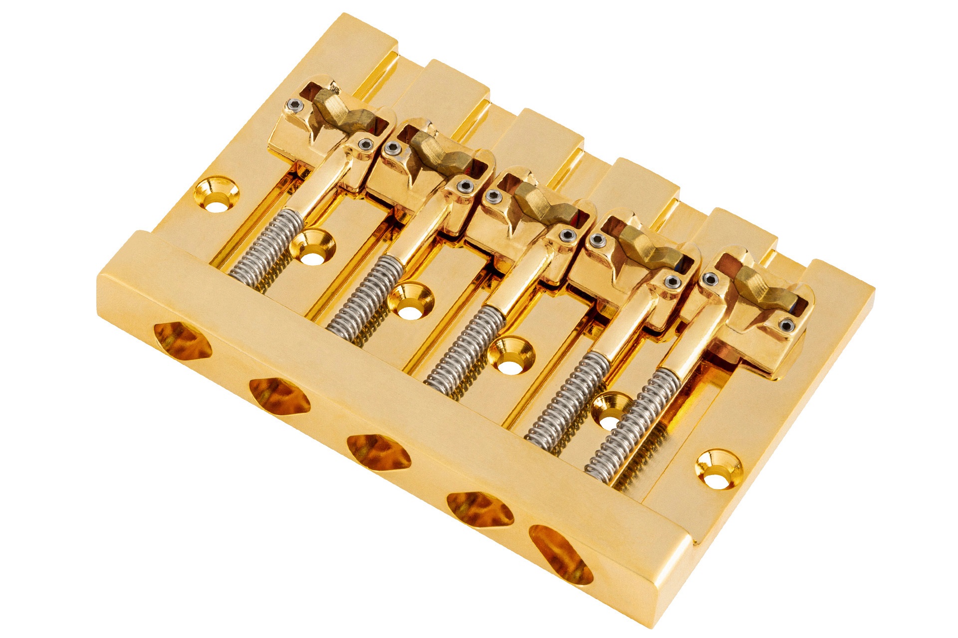 HIPSHOT 5 String KickAss Bass Bridge - Mounting Style I - Gold