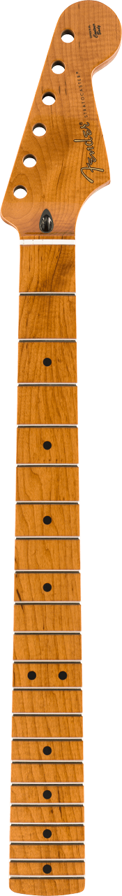 Roasted Maple Stratocaster Neck, 21 Narrow Tall Frets, 9.5", Maple, C Shape 