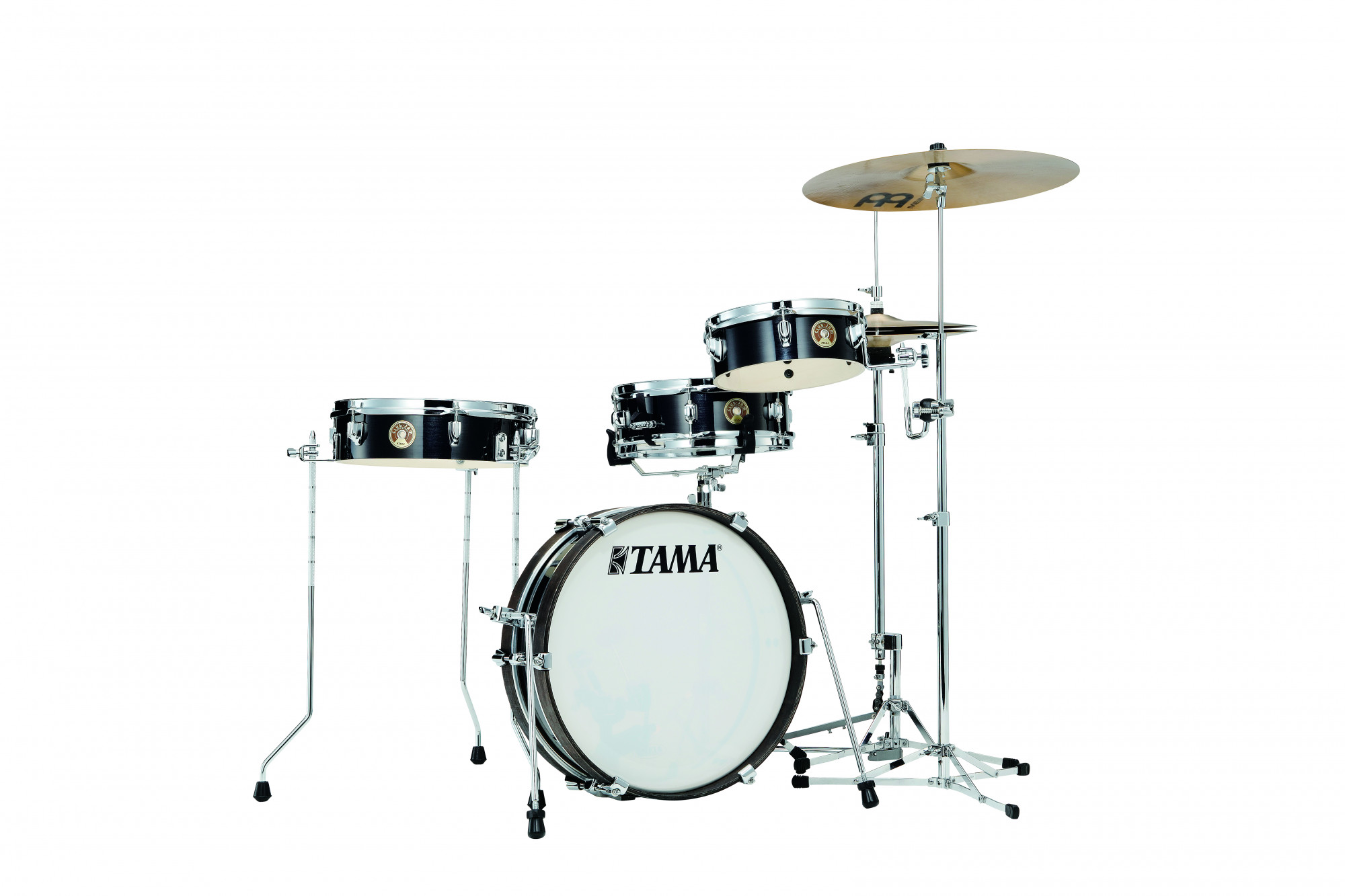 Club-Jam Pancake Drumset 4 teilig - Hairline Black/Chrom Hardware