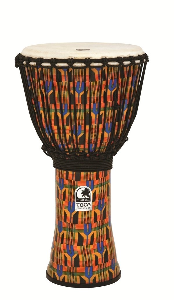 Djembe Freestyle - Rope Tuned - Kente Cloth SFDJ-12K