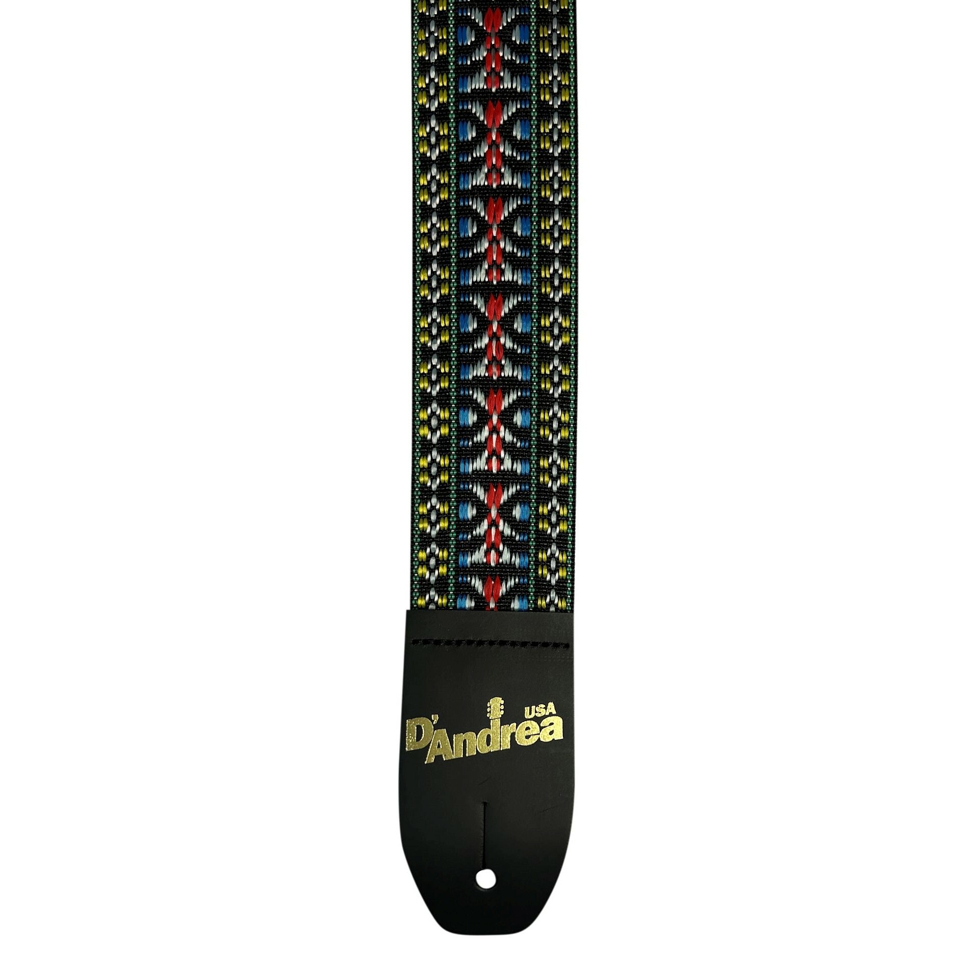 Woven Guitar Strap (1313-3), Red/Yellow/Blue