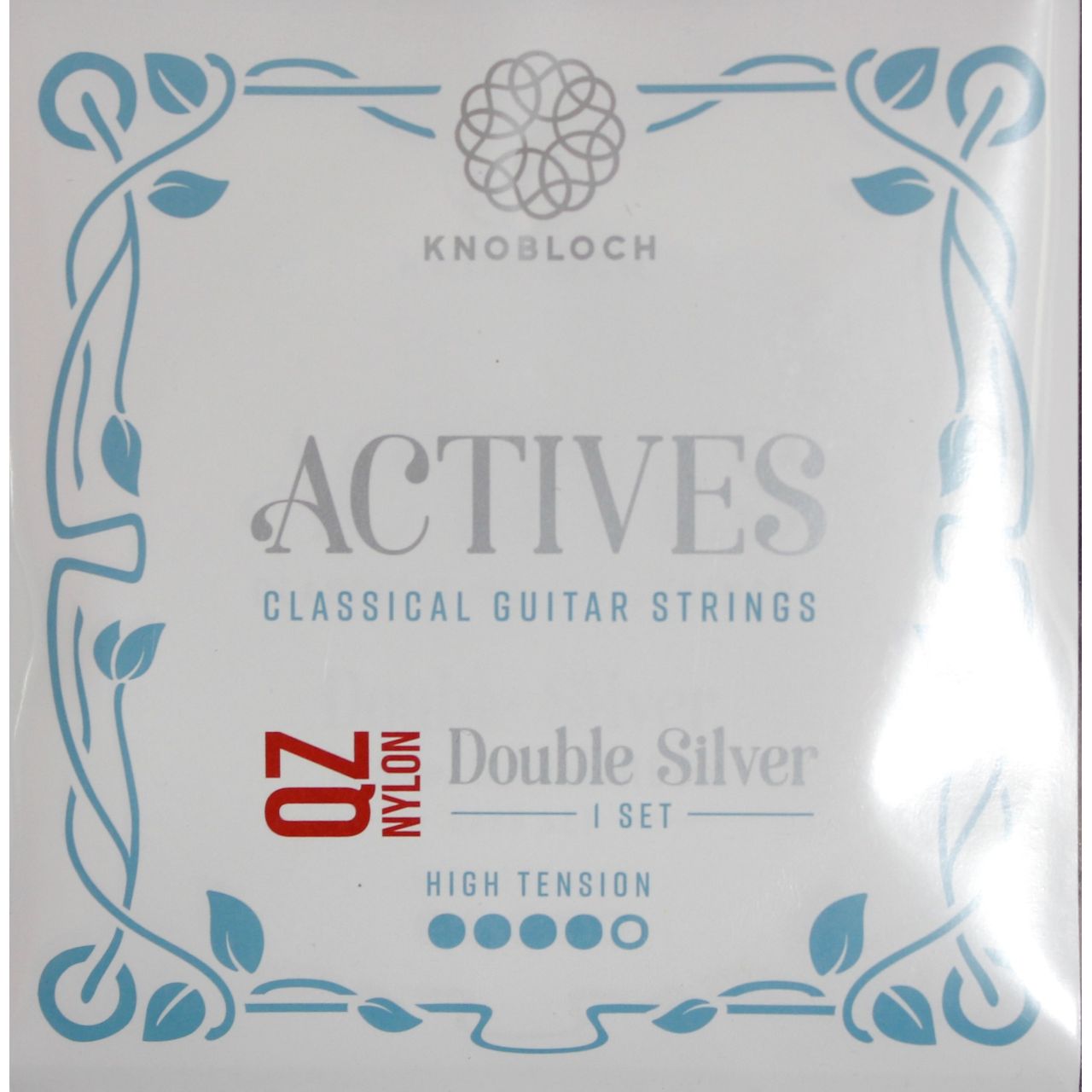 500ADQ Actives Double Silver QZ Nylon, komplettes Set, High Tension