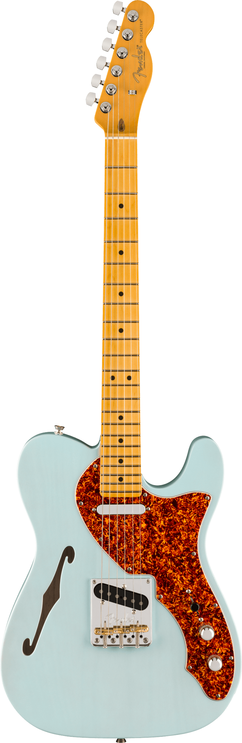 American Professional II Telecaster® Thinline, Maple Fingerboard, Transparent Daphne Blue