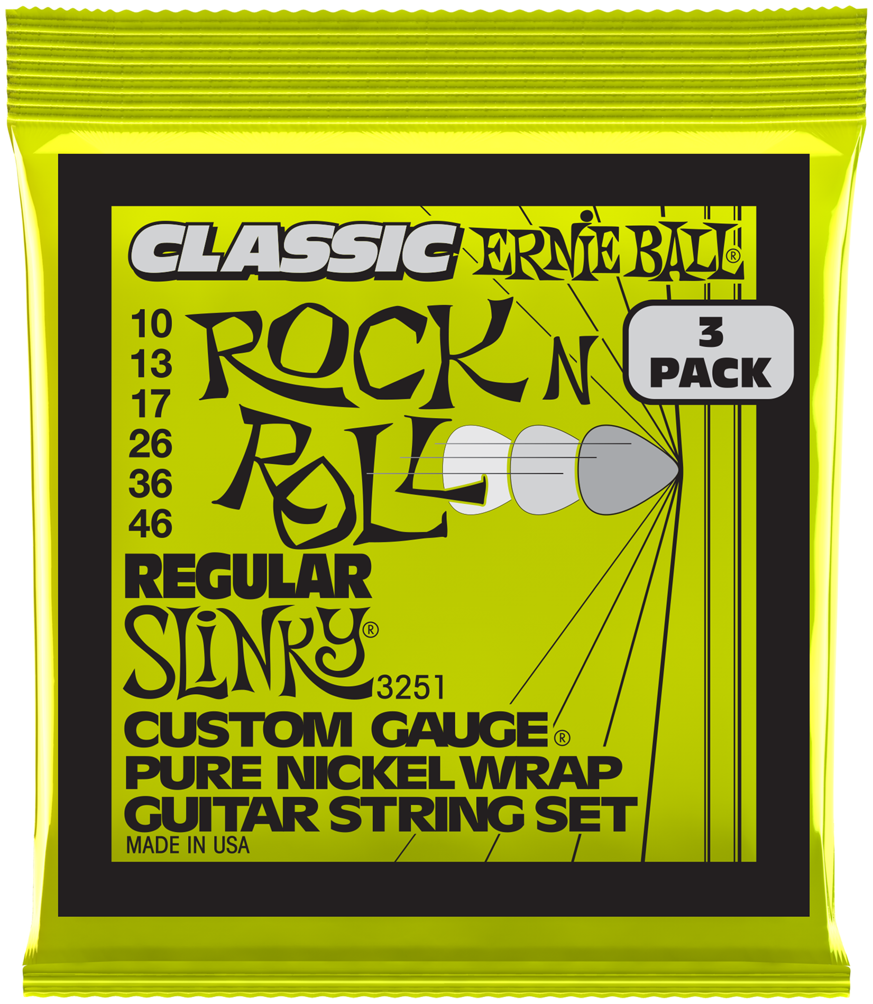 EB3251 Slinky Rock'N'Roll, Regular 10-46, 3er-Pack