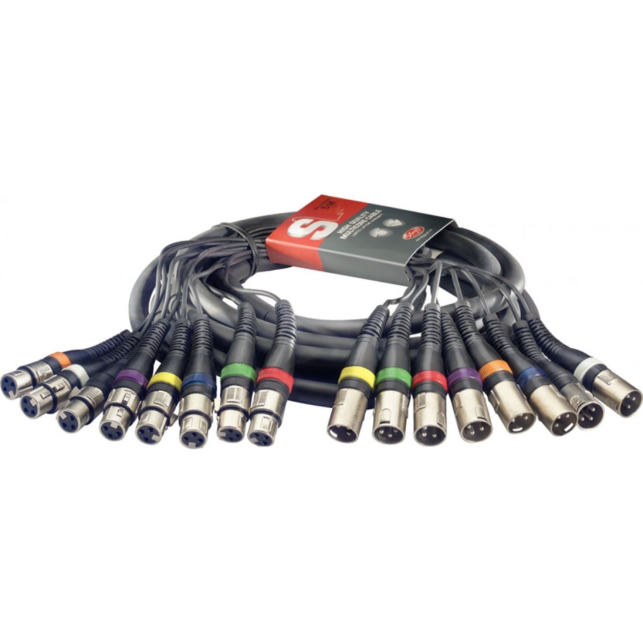 Multicorekabel - 8x XLR/8x XLR - 5m