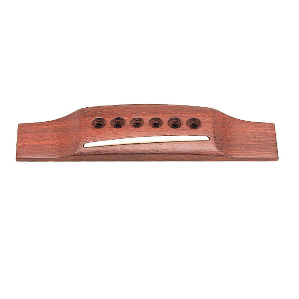 B 3343 - Pin Style Guitar Bridge with Plastic Saddle - Rosewood