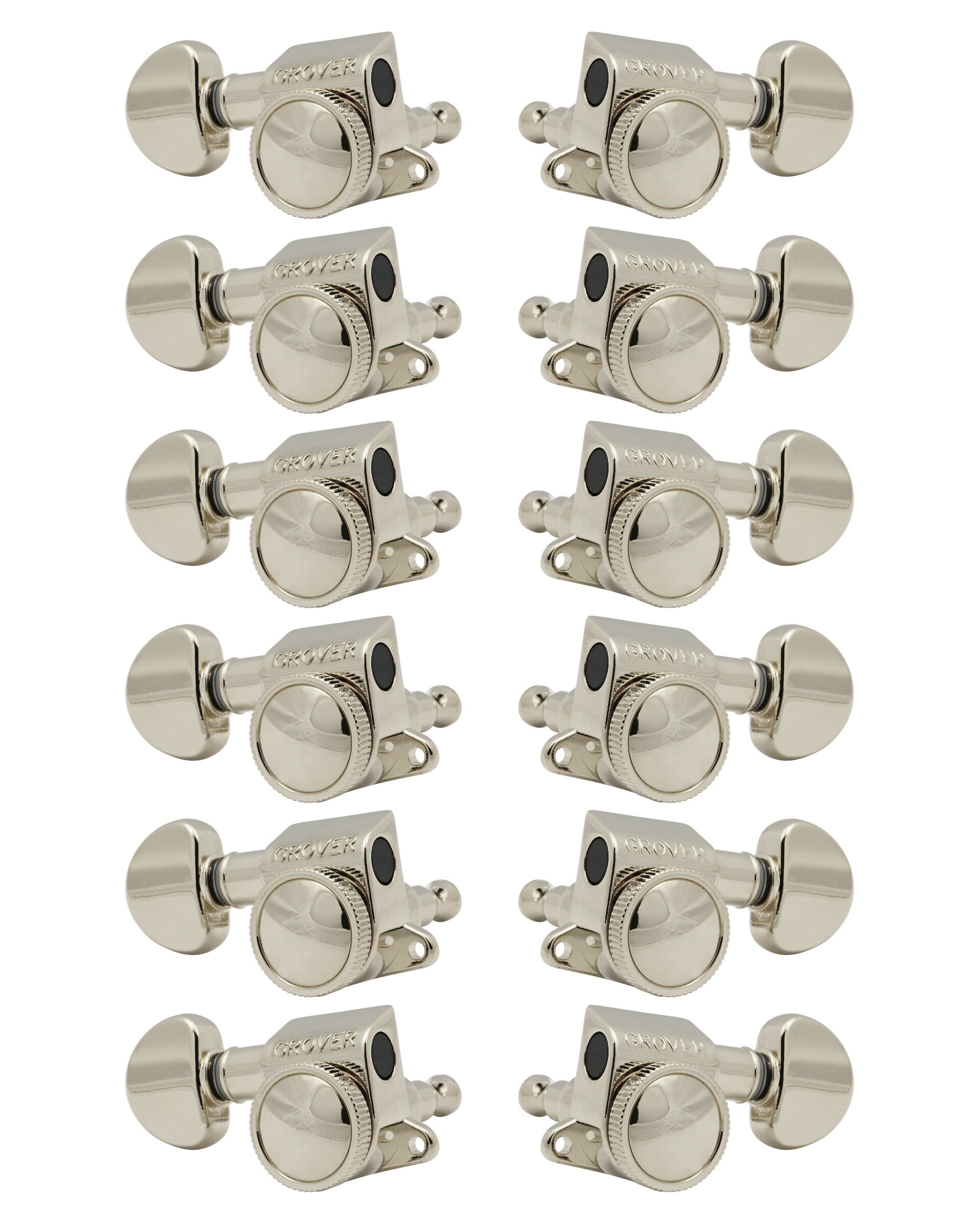 505N12 Mini Roto-Grip Locking Rotomatics - 12-String Guitar Machine Heads, 6 + 6 - Nickel