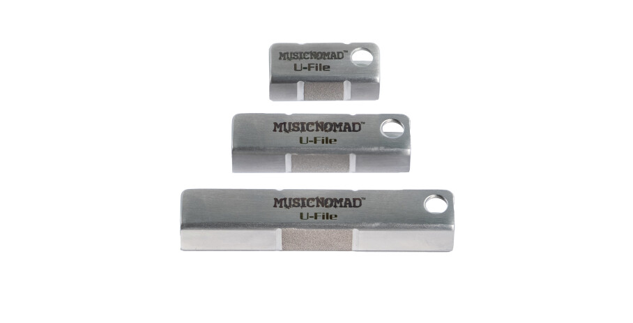 Fret Leveler (MN813) - Diamond U-File for Leveling Single Guitar Frets - 3 Pack (1.25", 2", 3")