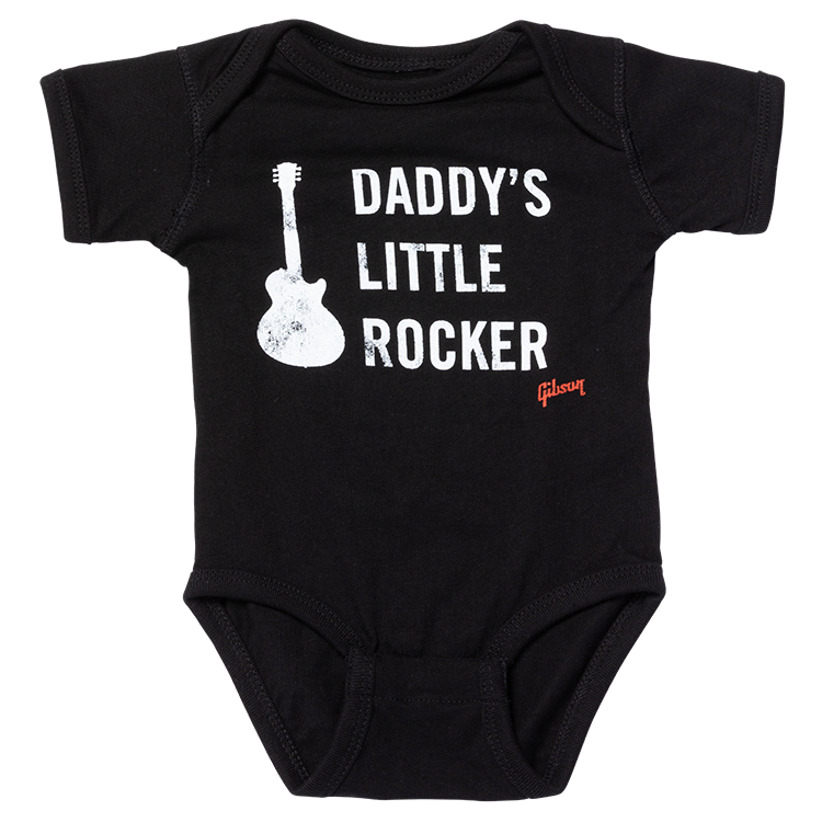 Daddy's Little Rocker Les Paul Onesie (Black) 3/6 Monate