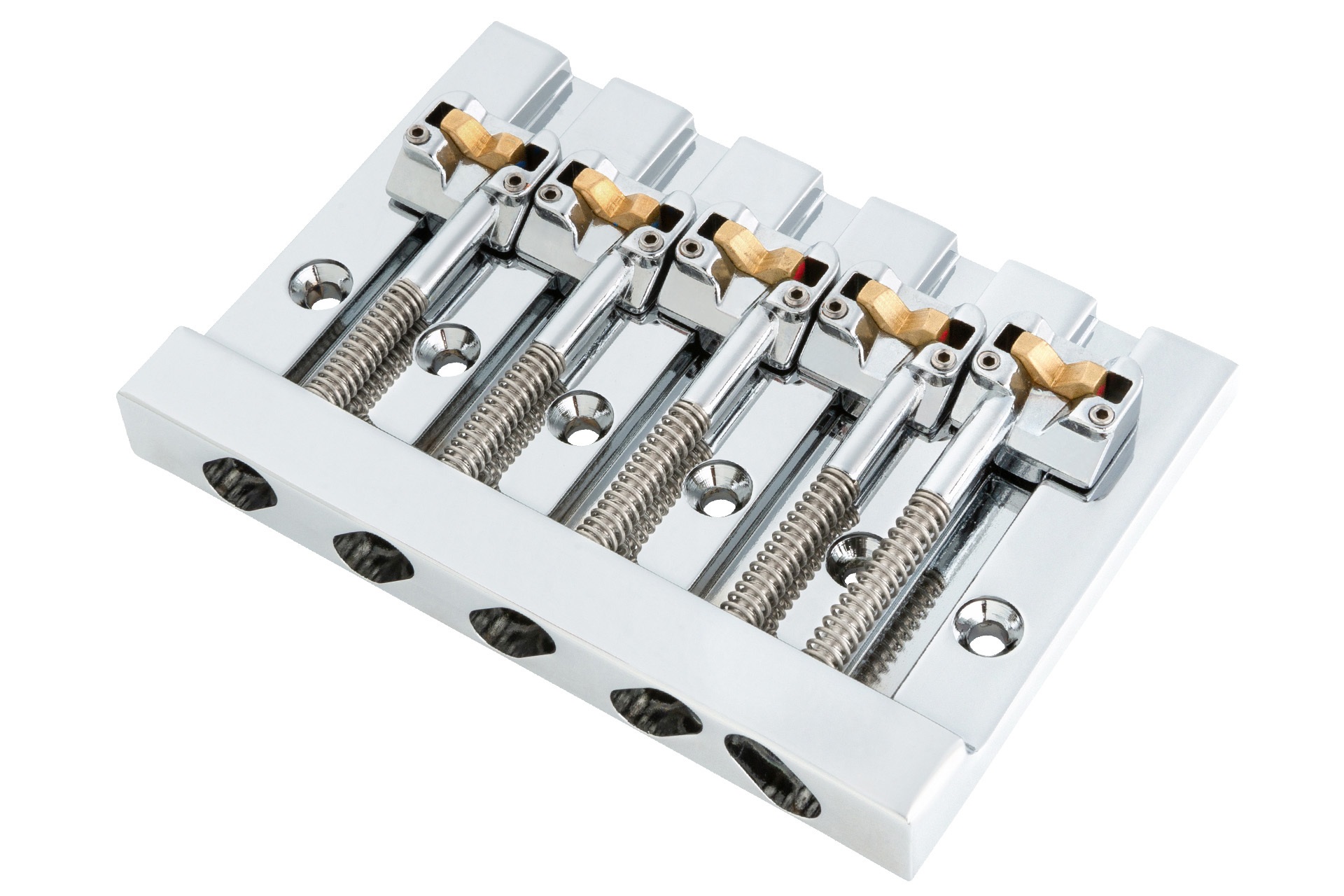 HIPSHOT 5 String KickAss Bass Bridge - Mounting Style II - Chrome