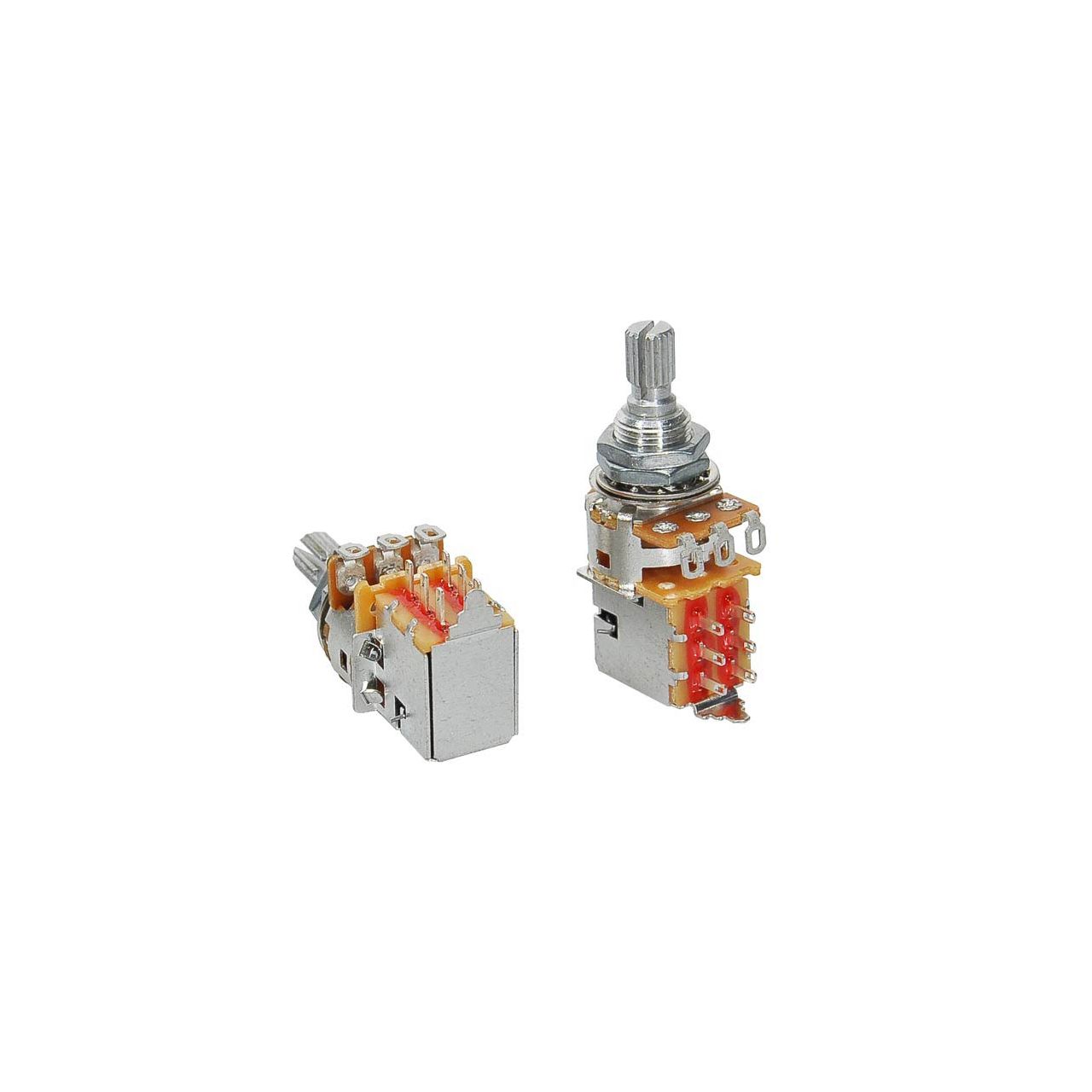 push-pull 250K audio potentiometer, standard length bushing .375", 3/8" diameter 