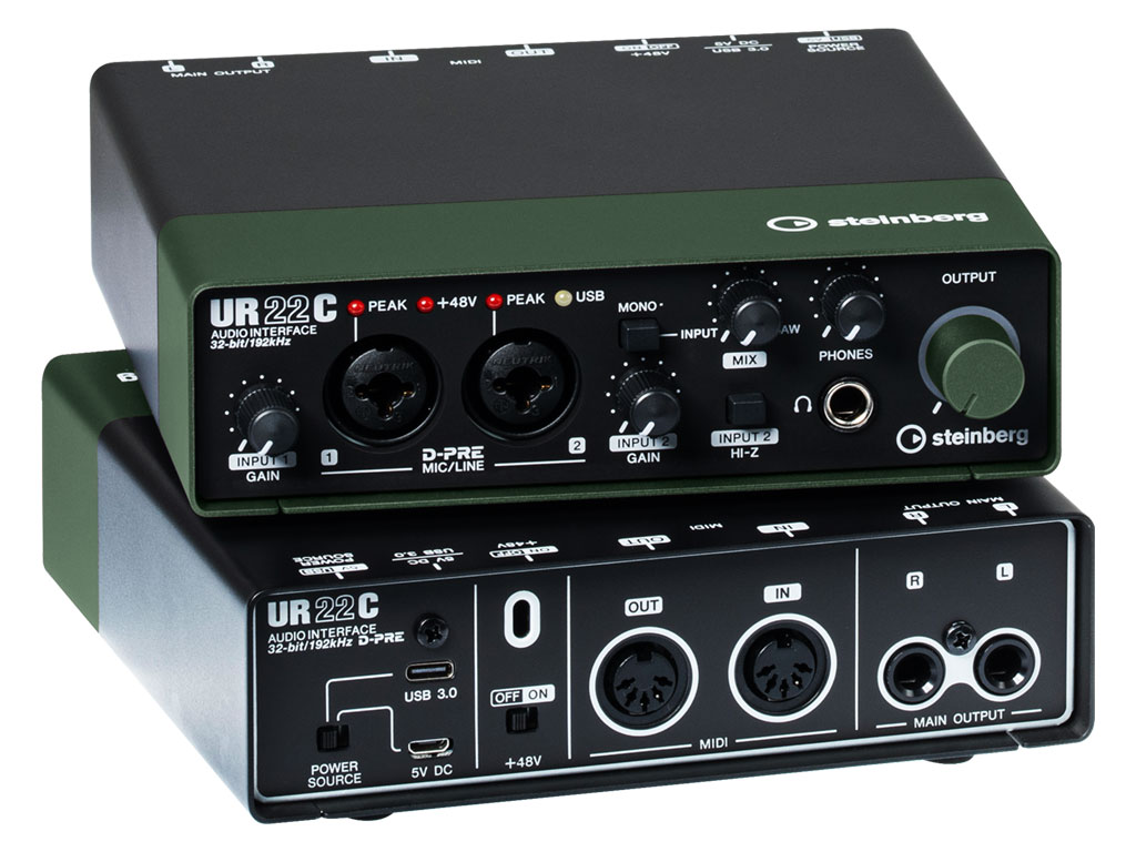 UR22C - USB 3 Audio Interface incl MIDI I/O & iPad connectivity -GREEN-