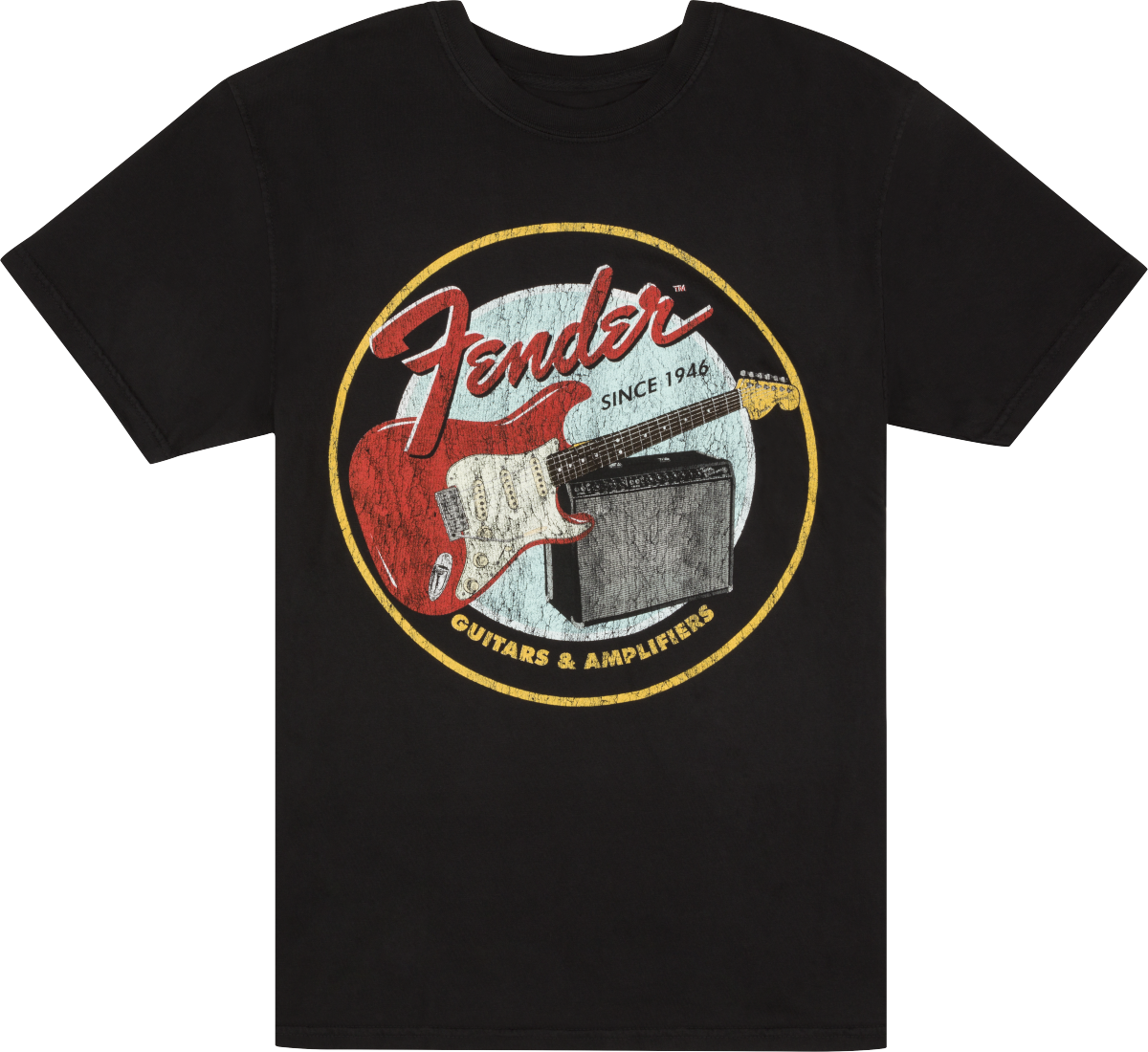 1946 Guitars & Amplifiers T-Shirt, Vintage Black, L