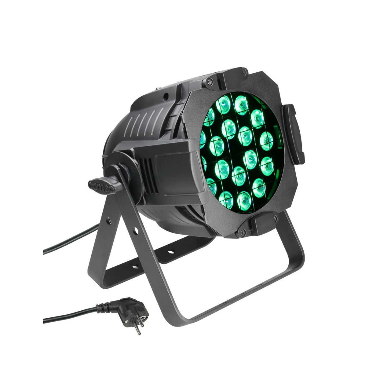 Cameo Studio PAR 64 CAN Q 8W - 18 x 8W QUAD Colour LED RGBW PAR Scheinwerfer in schwarzem Gehäuse