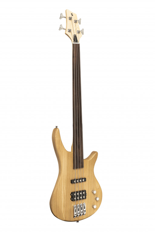 SBF-40 NAT FL "Fusion" electric bass guitar, fretless