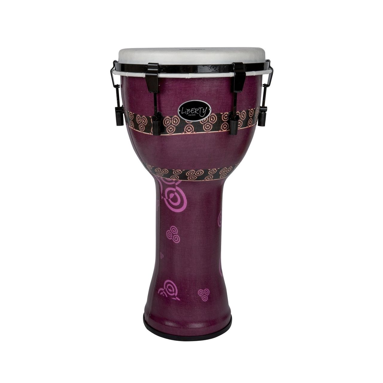 12" Djembe Liberty Serie, mechanisch gestimmt, Abstract Bali Purple  