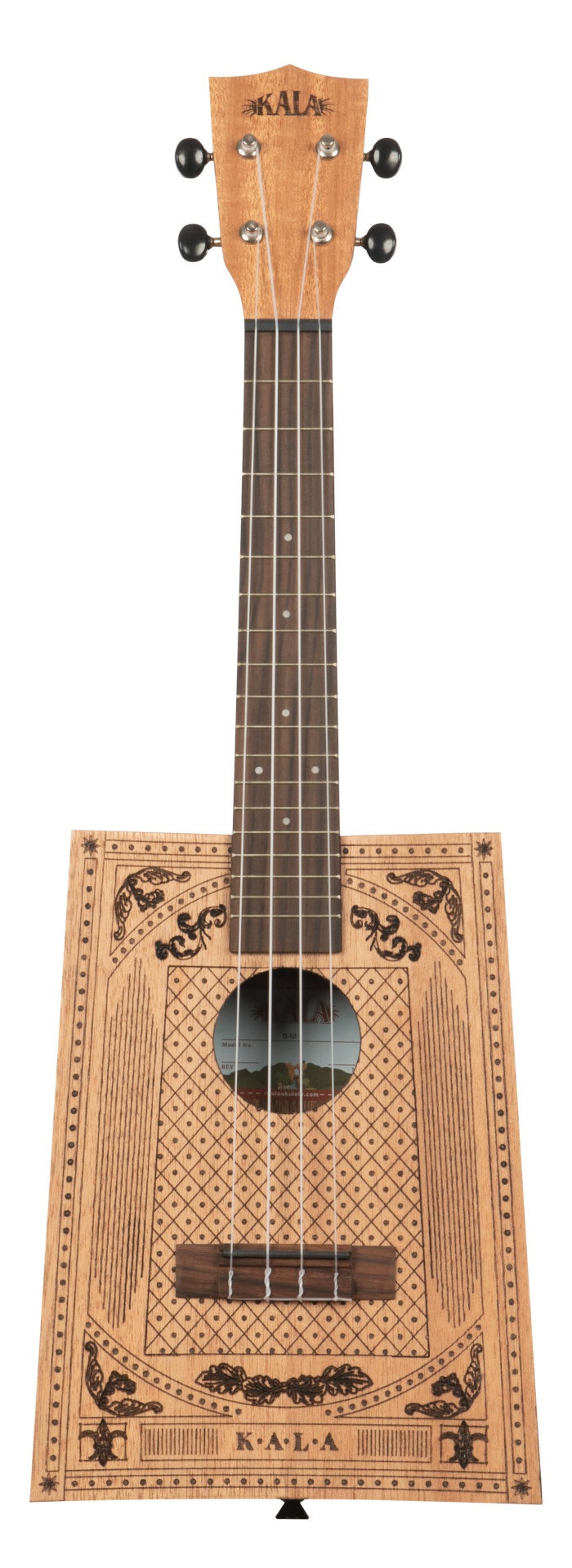 KA-CB-VICT-C - Victorian Cigar Box Concert Ukulele, with Bag