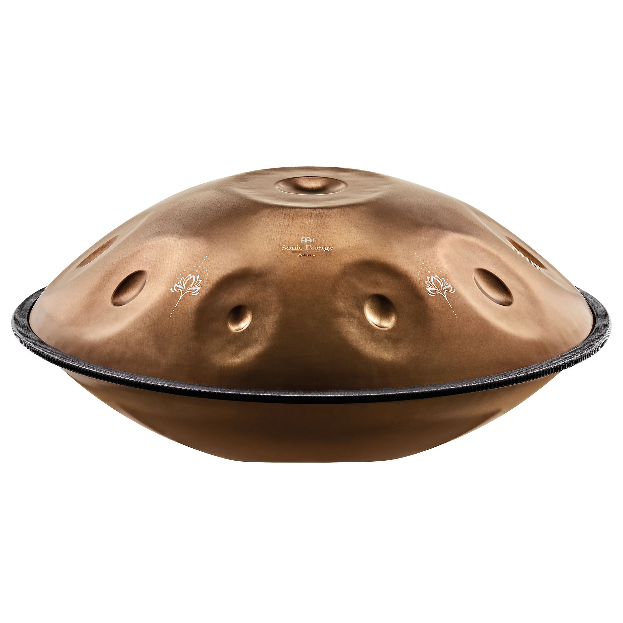 Sensory Handpan, Edelstahl, E La Sirena, 10 Töne, 432 Hz, Vintage-Kupfer, Graviertes Design