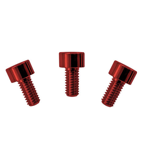 FRNCSRDP - Color Stainless Steel Nut Clamping Screws (3 pcs), Red 