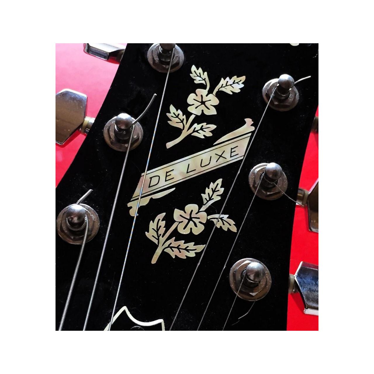 Inlay Stickers, Headstock-De Luxe Flowers