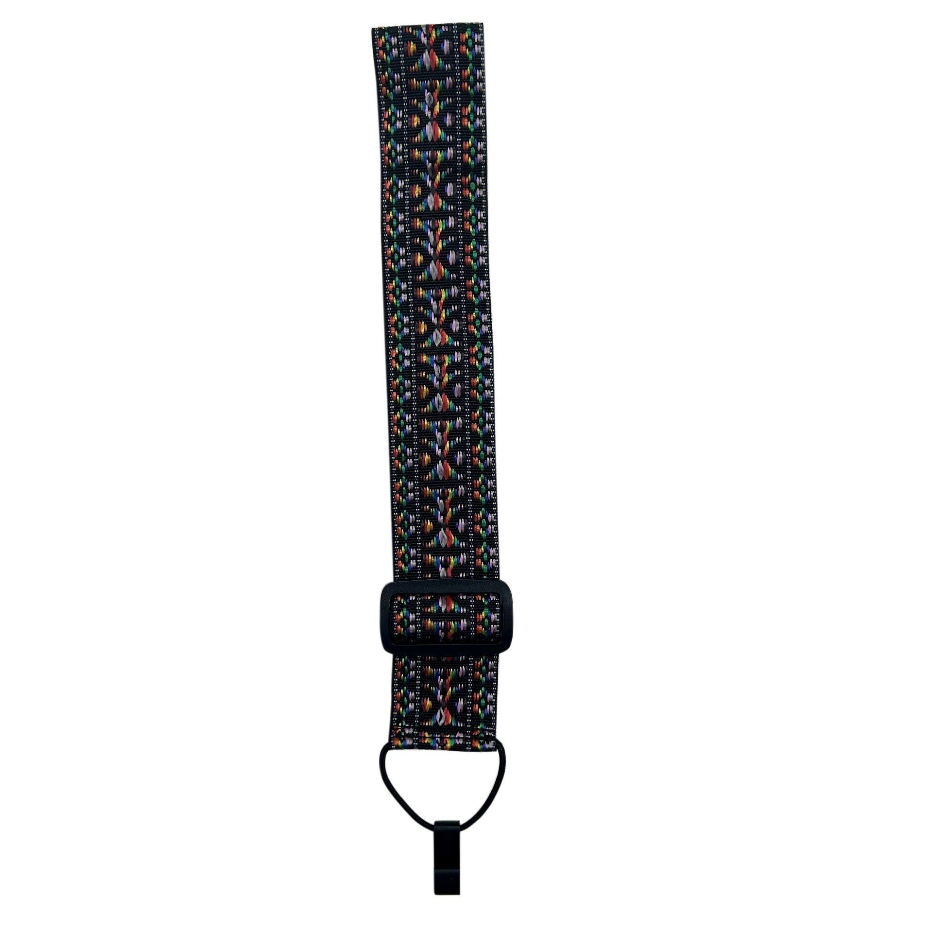 Classical Guitar Strap Woven Tapestry Padded (1399-1), Rainbow