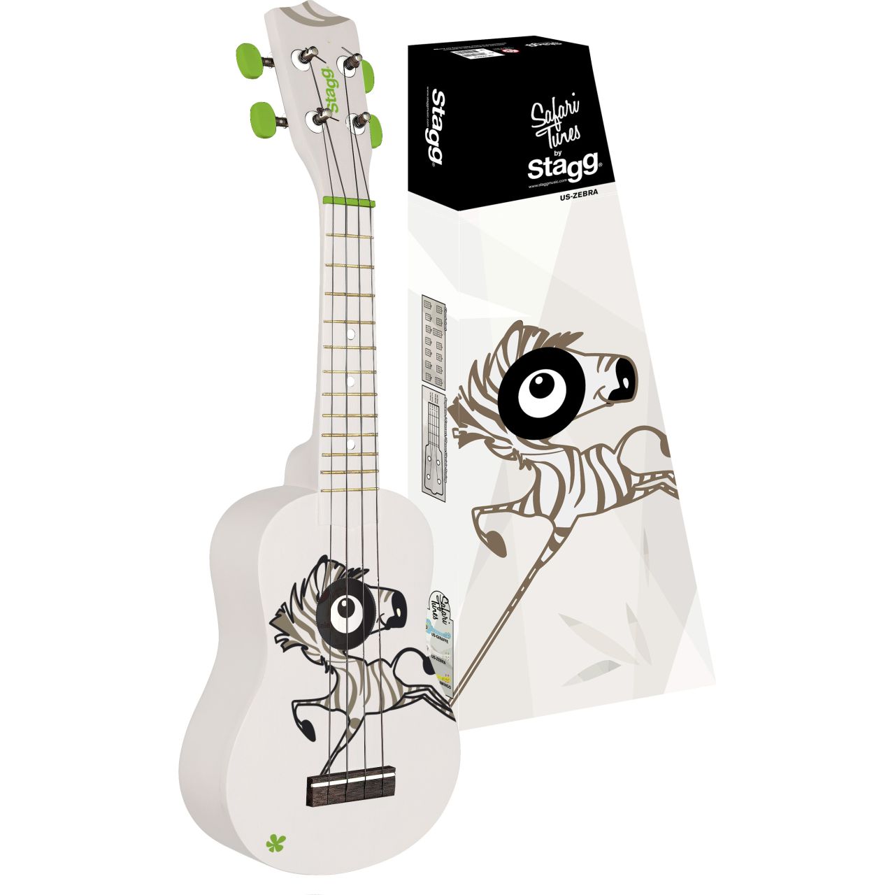 US-ZEBRA Traditionelle Sopran-Ukulele