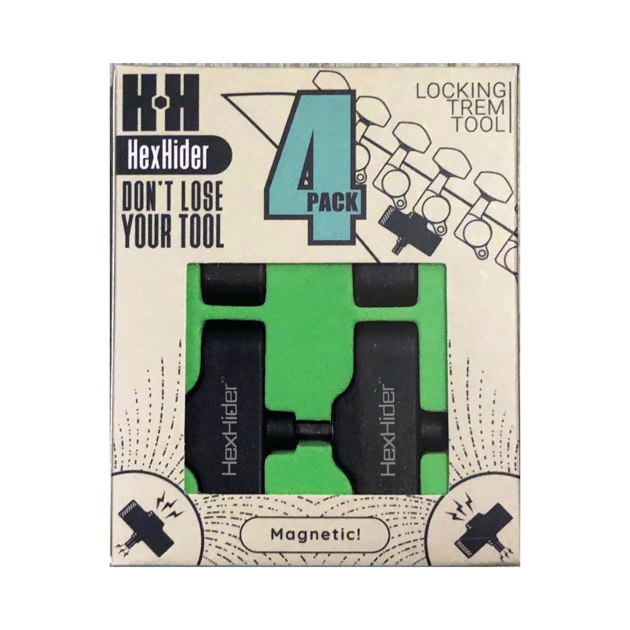 HH3B4P - HexHider Magnetic 3 mm Allen Wrench, 4 pc.