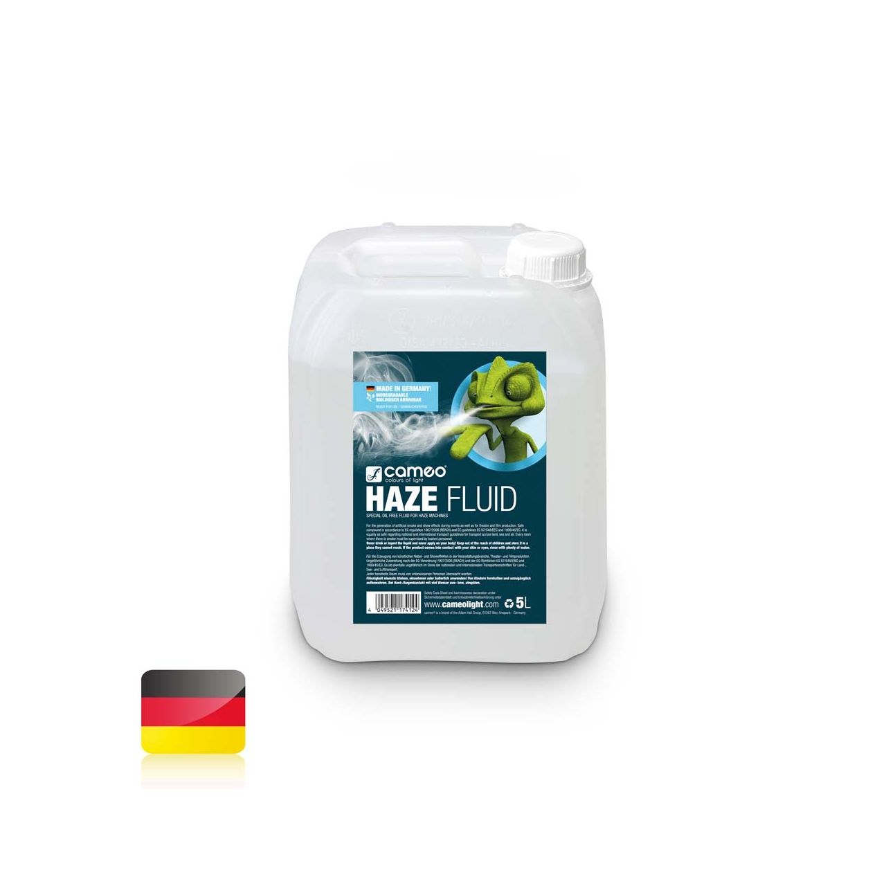 Cameo HAZE FLUID 5L - Hazefluid für feine Nebeldichte und lange Standzeit, ölfrei 5l