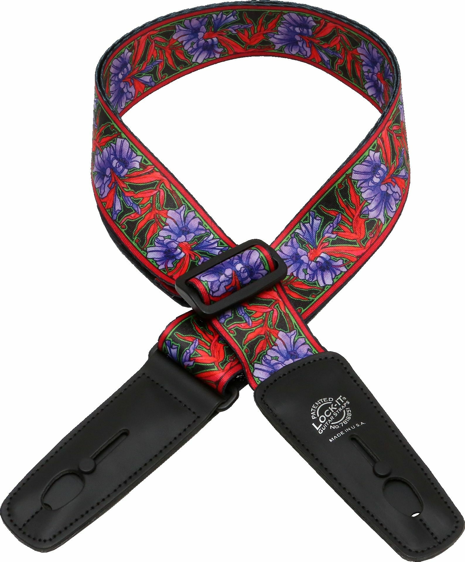 Strap 2" Bob Masse (LIS 032 BM-2), Purple Flowers