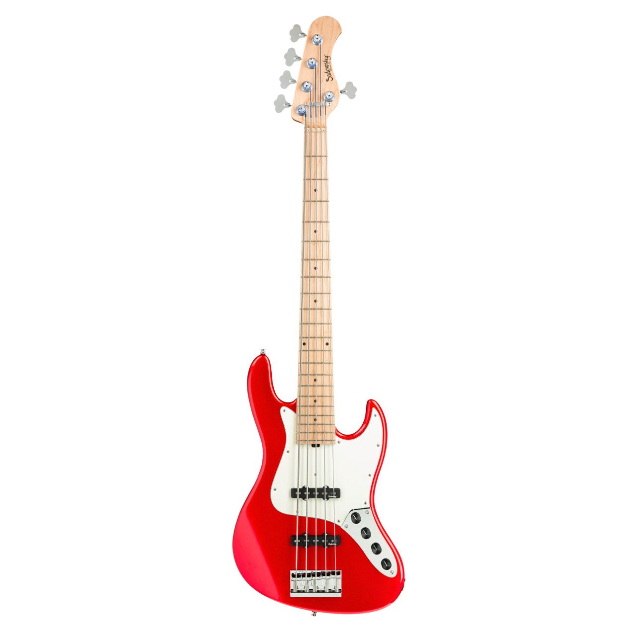 MetroLine 21-Fret Vintage J/J Bass - Solid Candy Apple Red Metallic High Polish 