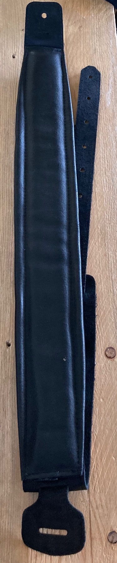 2,5" Ledergurt mit Padding Schwarz/ Velour