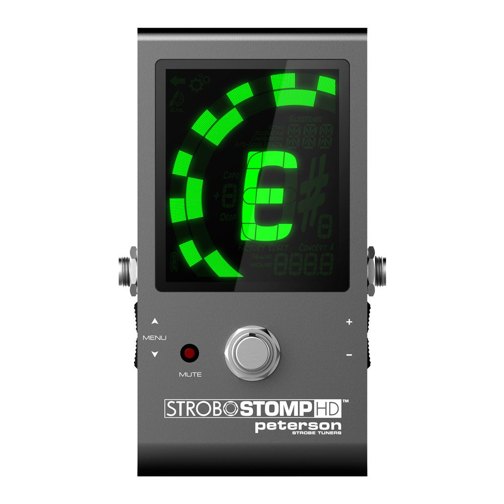 StroboStomp HD™ - Compact Strobe Pedal Tuner with large HD LC colour display