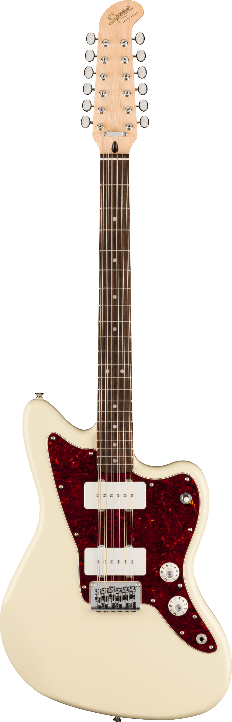 Paranormal Jazzmaster® XII, Laurel Fingerboard, Tortoiseshell Pickguard, Olympic White