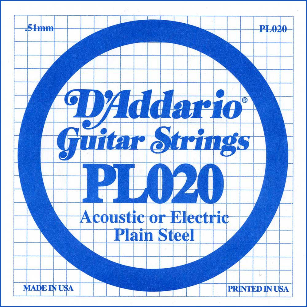 PLAIN STEEL SINGLESTRING PL020 (Einzelsaite ohne Verpackung)