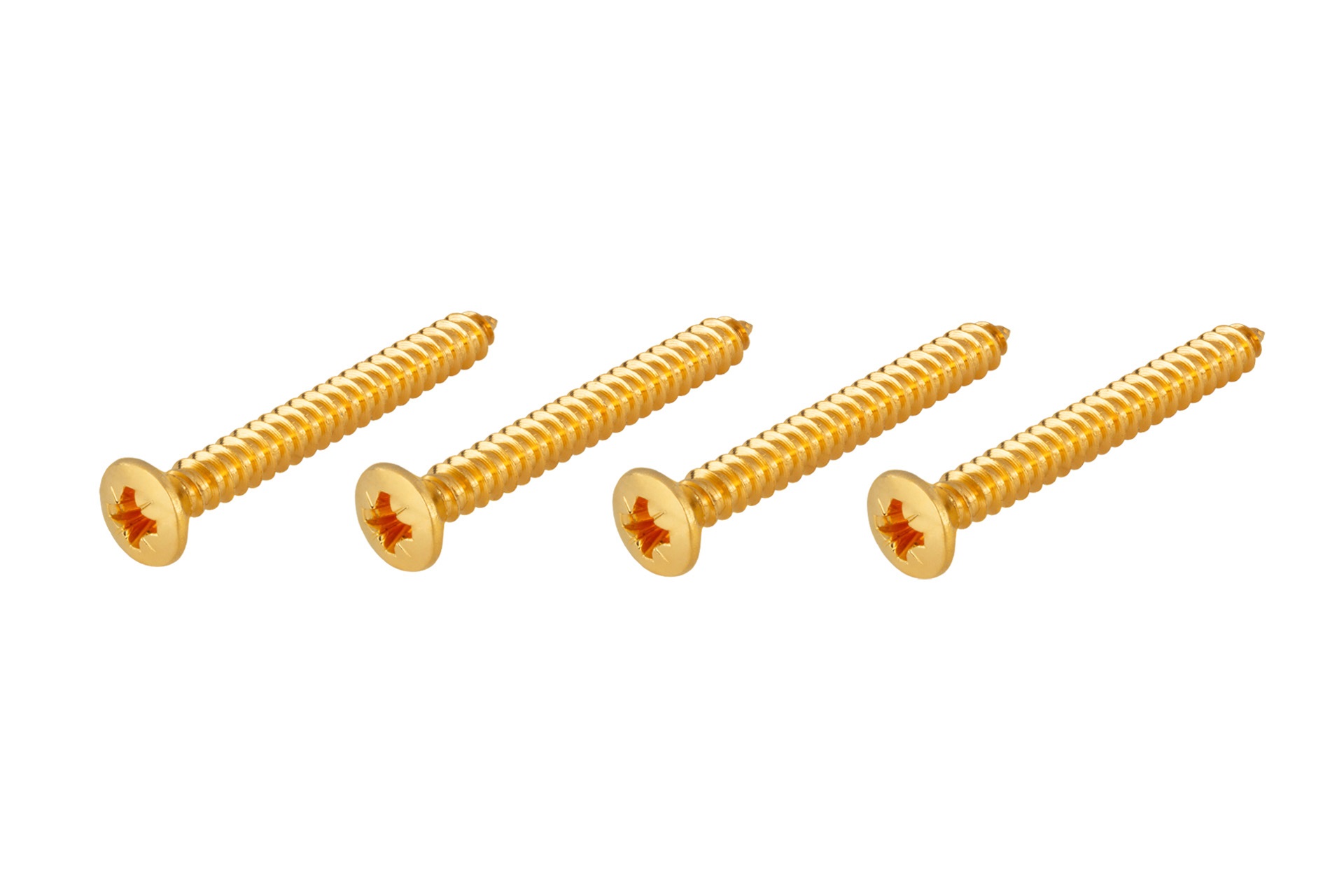 Countersunk Long Screw for Bolt-On Neck, 4,2 mm x 38 mm, 4 pcs. - Gold