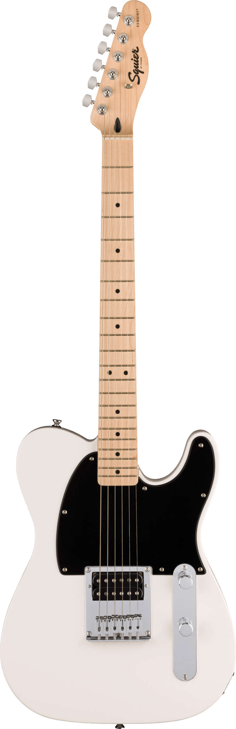 Sonic™ Esquire® H, Maple Fingerboard, Black Pickguard, Arctic White