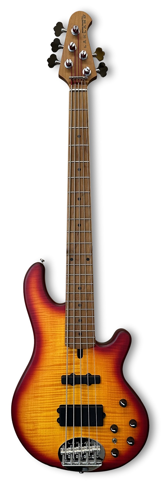 Skyline 55-02 Deluxe Bass, 5-String - Quilted Maple Top, Cherry Sunburst Satin