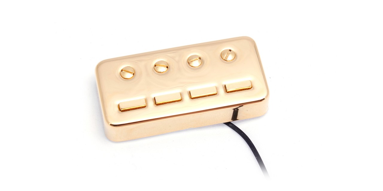 H511B-G "Staple Top” Pickup, mini Humbucker, in Gold