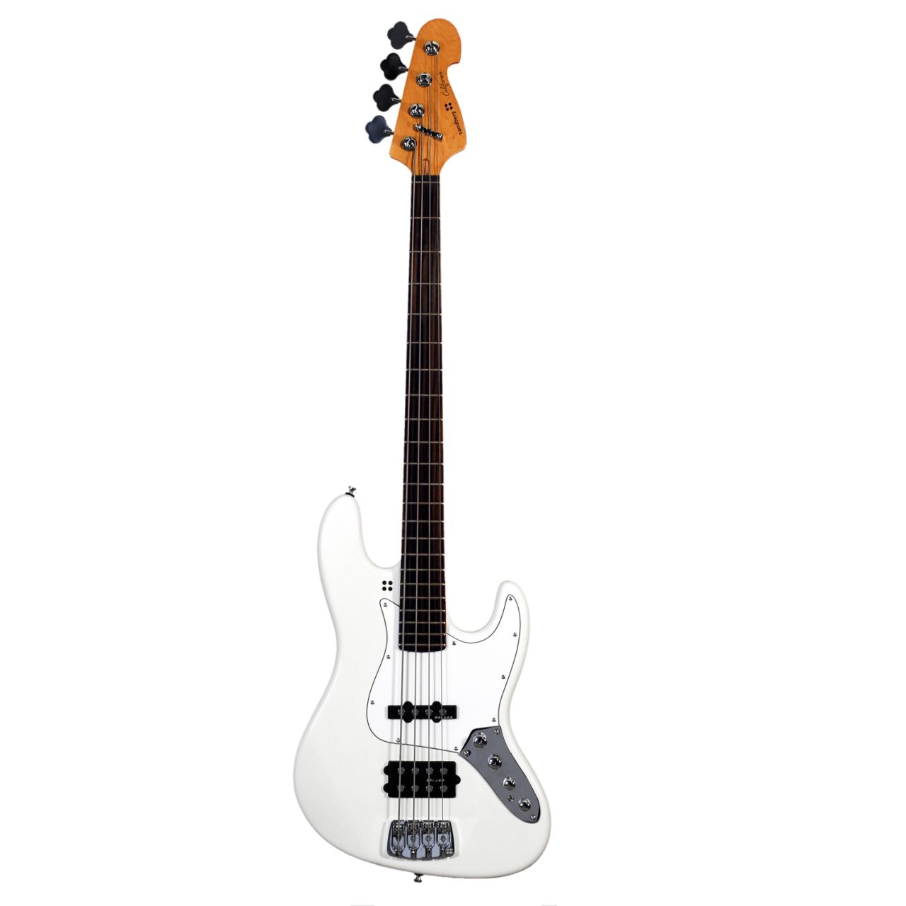 California TM 4-String Bass in Virgin White Highgloss Finish mit Sumpf Esche Korpus