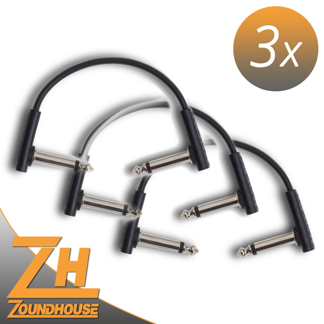 3 x Flat Patch Cable 10 cm - Patchkabel