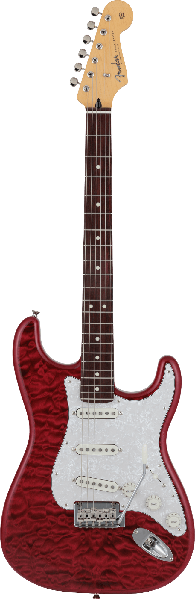 2024 Collection Made in Japan Hybrid II Stratocaster®, Rosewood Fingerboard, Quilt Red Beryl