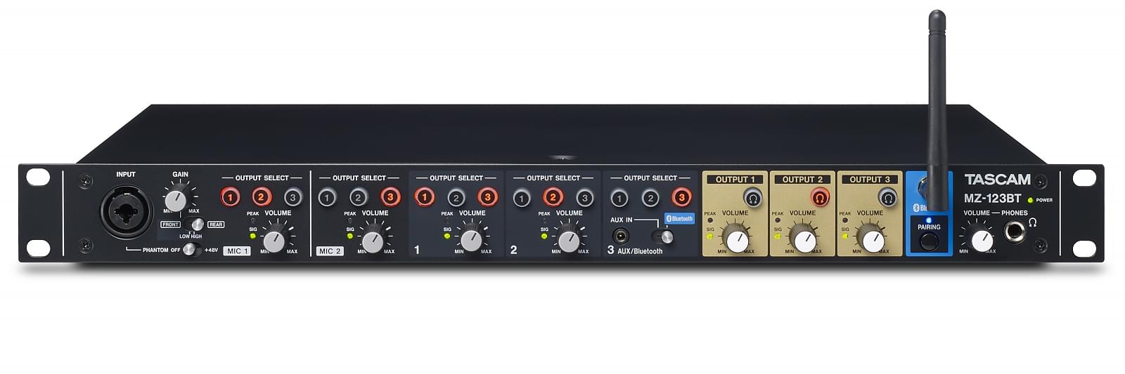 MZ-123 BT Multizonenmixer mit Bluetooth 19"