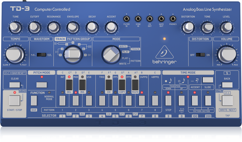 TD-3-AM-BU Synthesizer in Blau