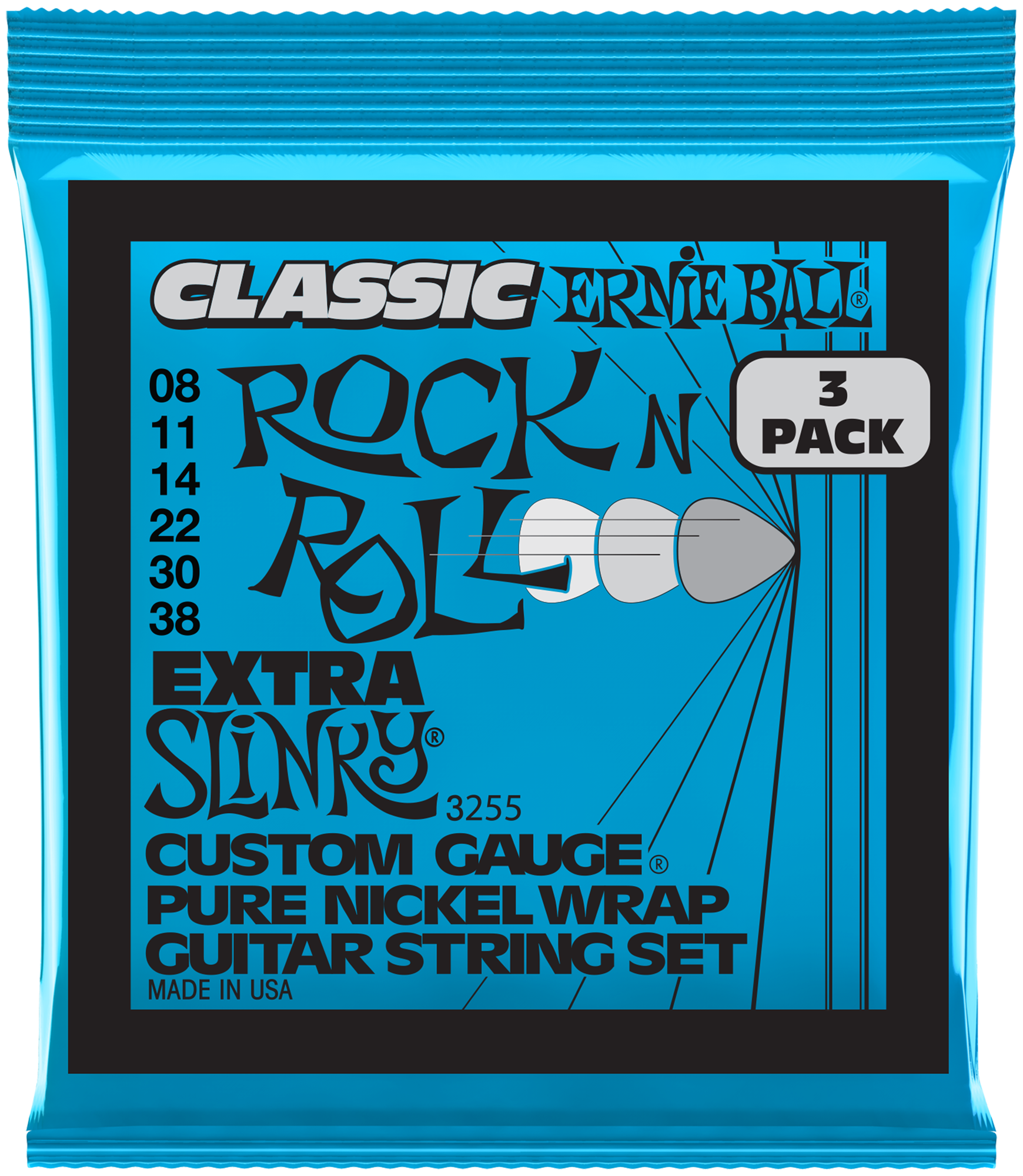 EB3255 Slinky Rock'N'Roll, Extra 08-38, 3er-Pack