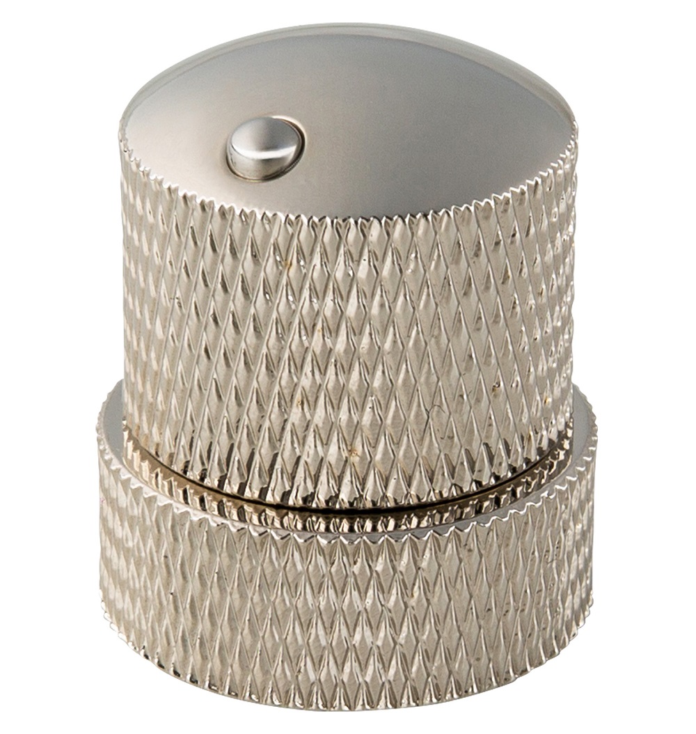 Stacked Potentiometer Dome Knob with Convex Indicator - Nickel