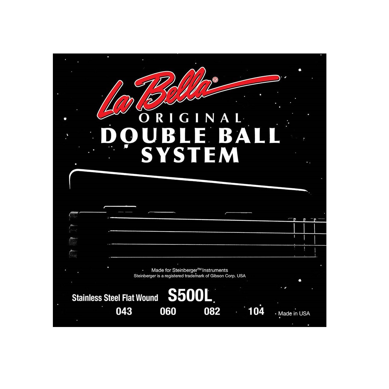 S500L Double Ball End System Saitensatz für E-Bass .043-104