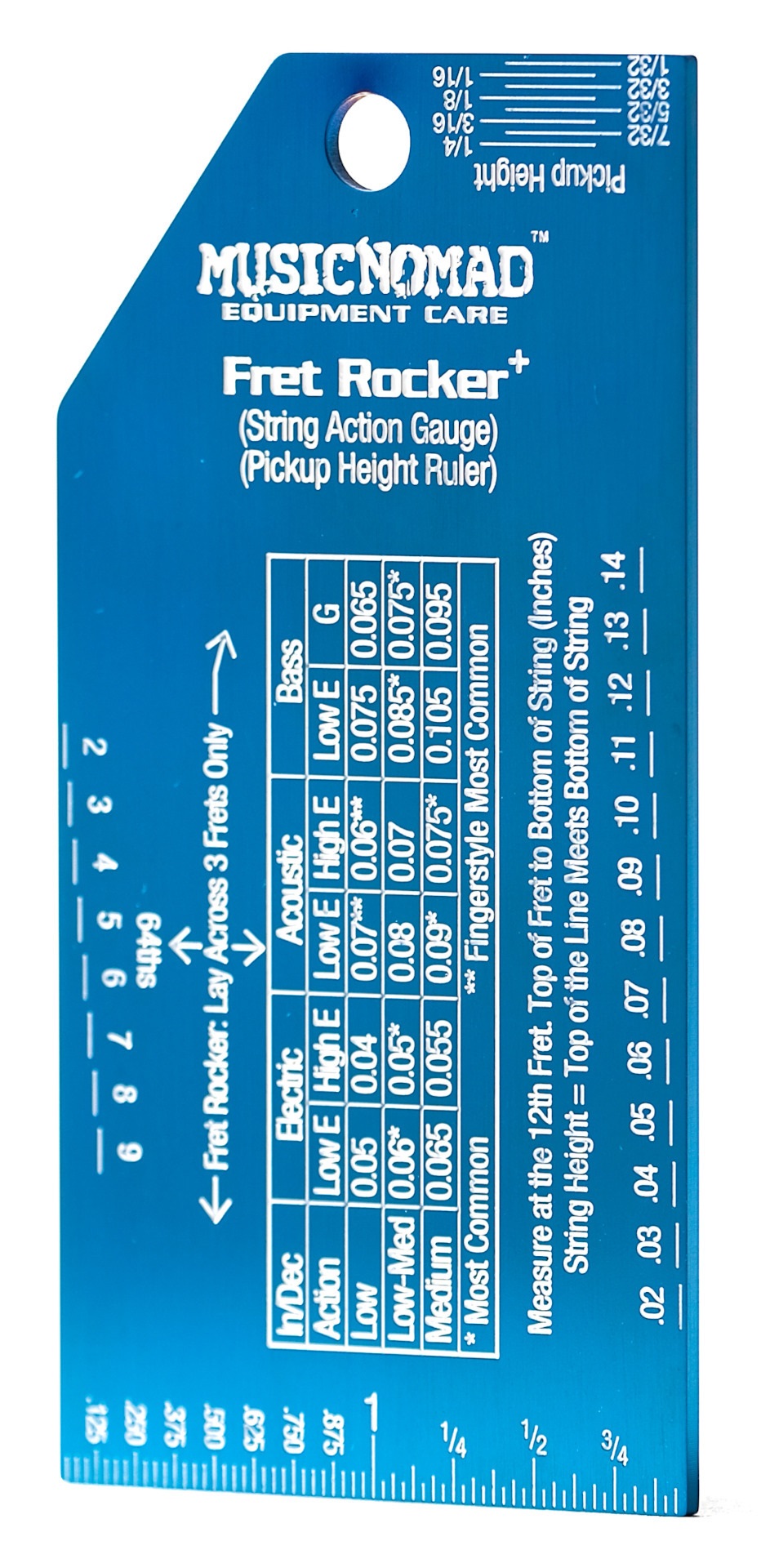 Fret Rocker+ with String Action Gauge/Pickup Ruler (MN822)