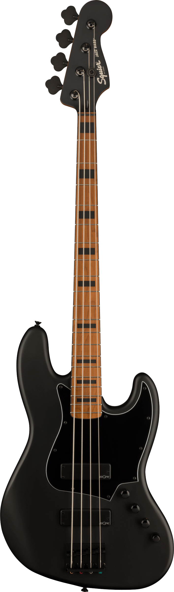 FSR Contemporary Active Jazz Bass® HH, Black Pickguard, Flat Black