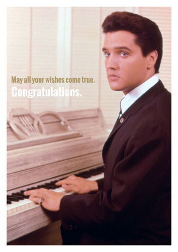 Elvis Presley Piano May All Your Wishes - Postkarte